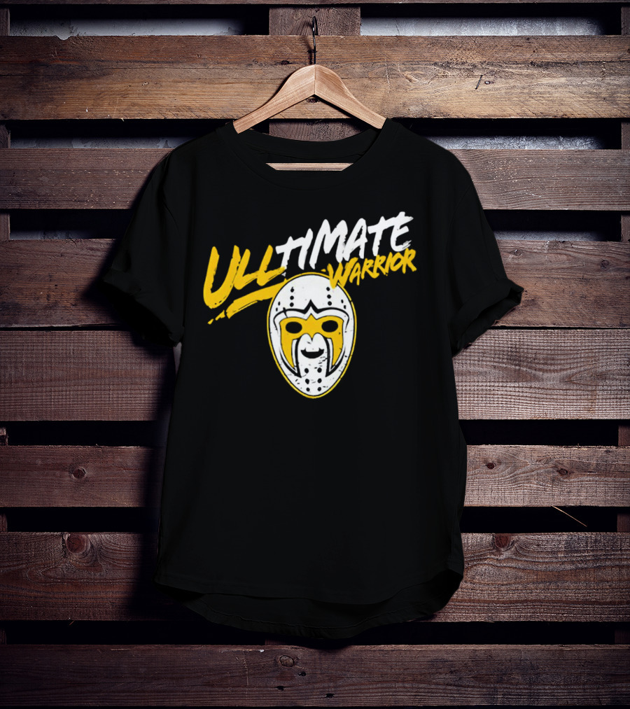 Boston Bruins Linus Ullmark Ultimate Warrior Mask T-Shirt