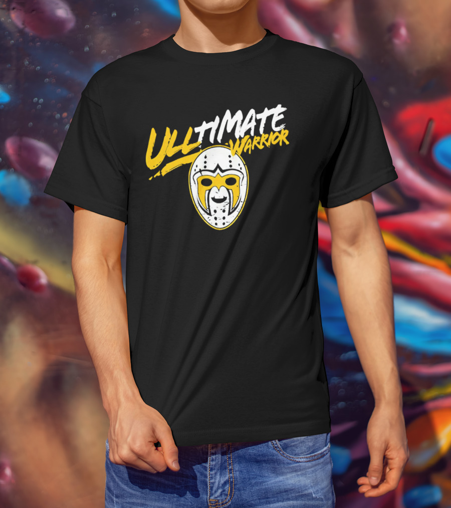 Boston Bruins Linus Ullmark Ultimate Warrior Mask T-Shirt
