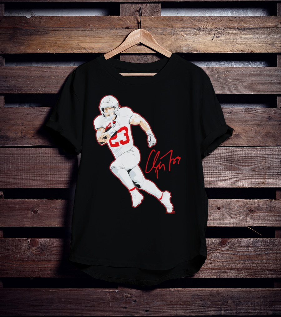 Christian McCaffrey 23 San Francisco 49ers Signature Pose T-Shirt