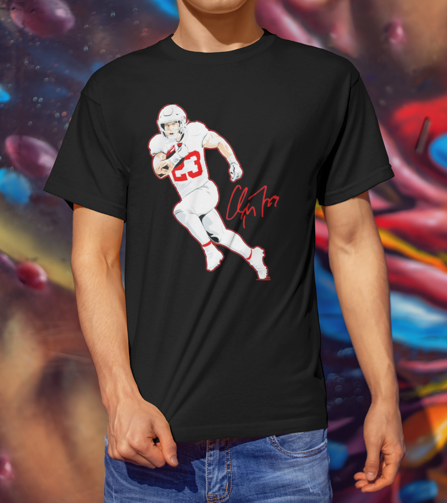 Christian McCaffrey 23 San Francisco 49ers Signature Pose T-Shirt