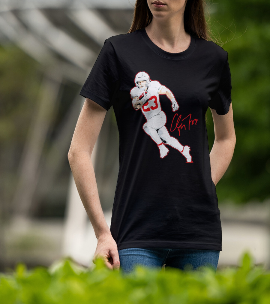 Christian McCaffrey 23 San Francisco 49ers Signature Pose T-Shirt