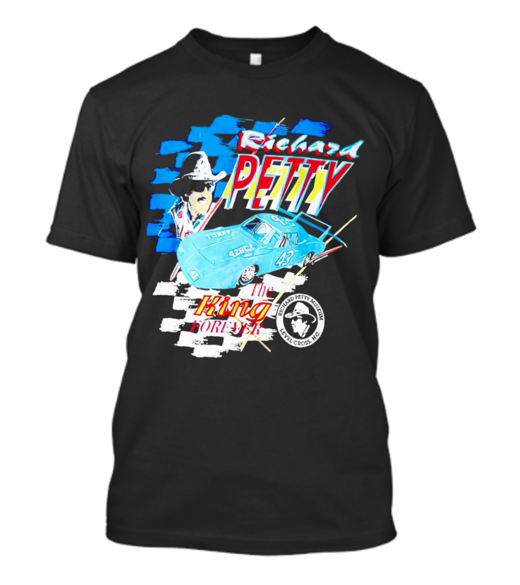 Richard Petty 43 The King Forever NASCAR Racing Legend Level Cross NC T-Shirt