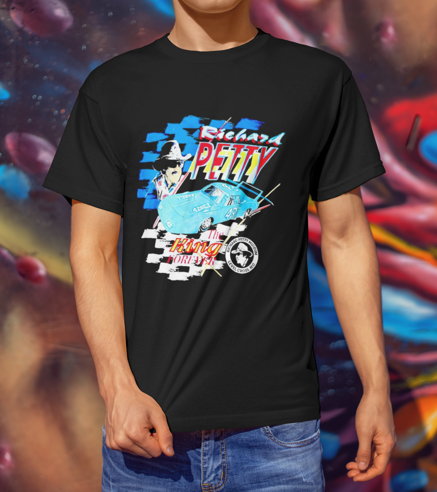 Richard Petty 43 The King Forever NASCAR Racing Legend Level Cross NC T-Shirt