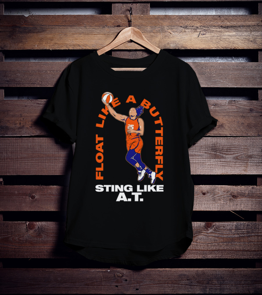 Alyssa Thomas Float Like A Butterfly Sting Like A.T. Connecticut Sun Basketball Player T-Shirt