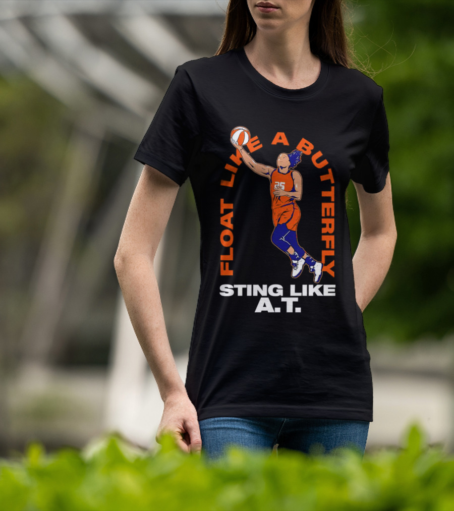 Alyssa Thomas Float Like A Butterfly Sting Like A.T. Connecticut Sun Basketball Player T-Shirt