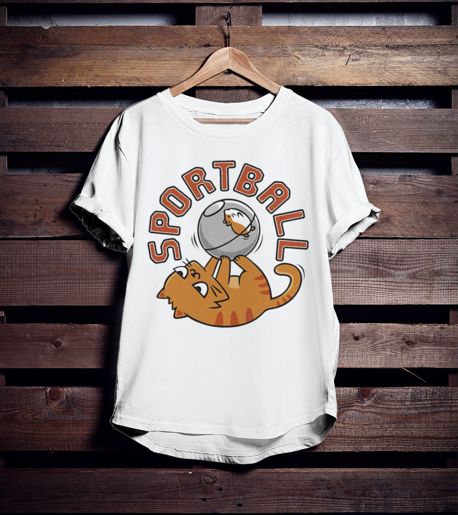 SPORTBALL A Cat Playing With A Hamster Ball T-Shirt