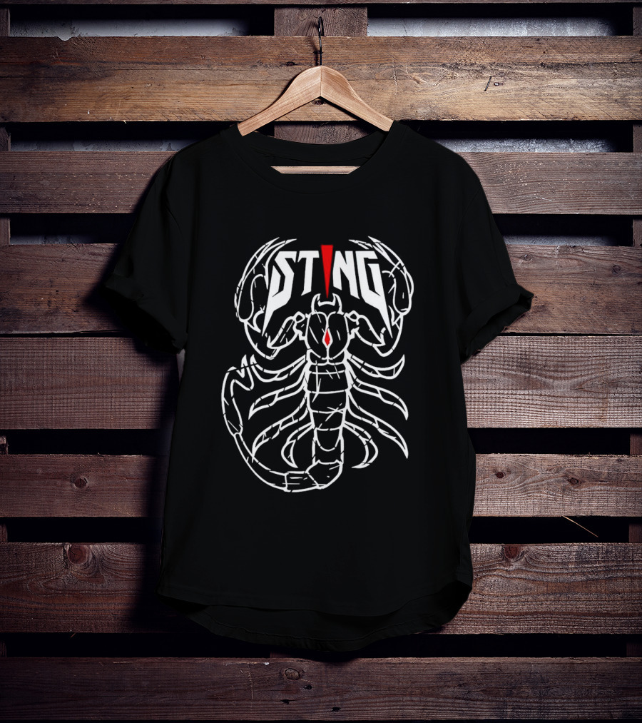 Scorpion Sting Red Eye Outline T-Shirt