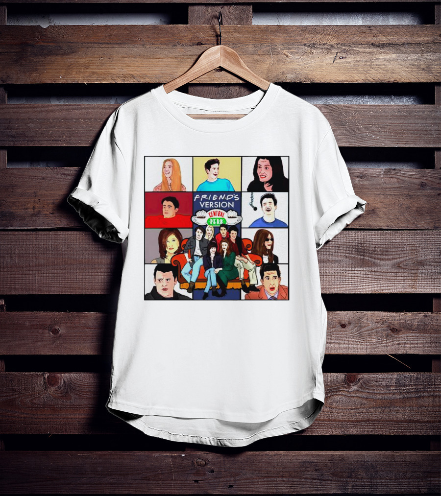 FRIEND'S Version Central Perk Iconic Characters Collage T-Shirt