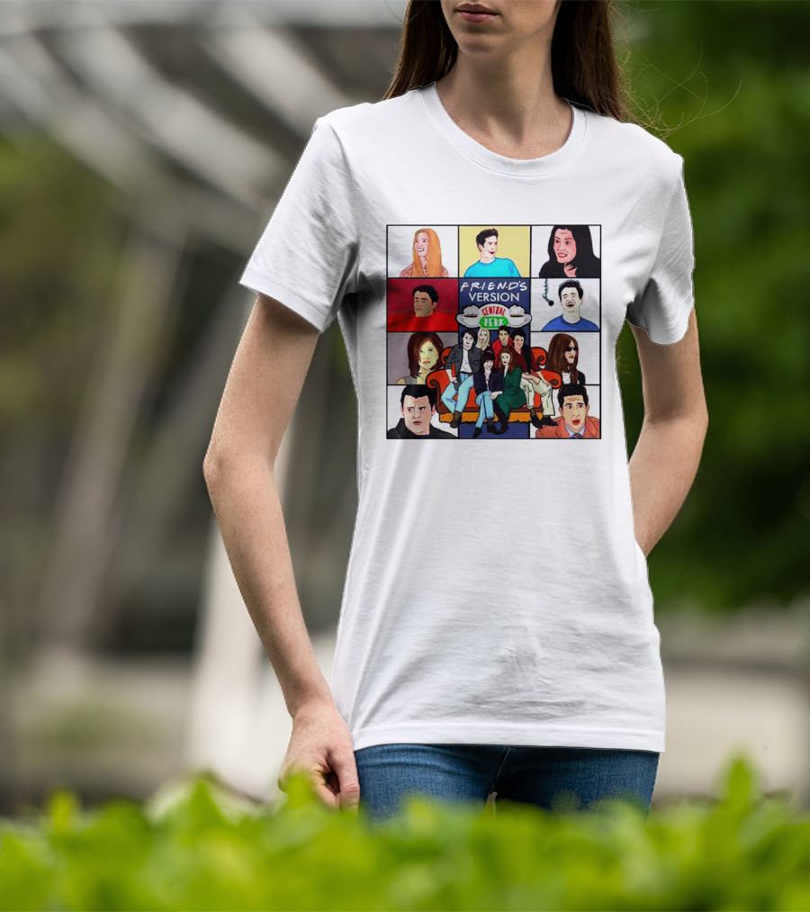 FRIEND'S Version Central Perk Iconic Characters Collage T-Shirt