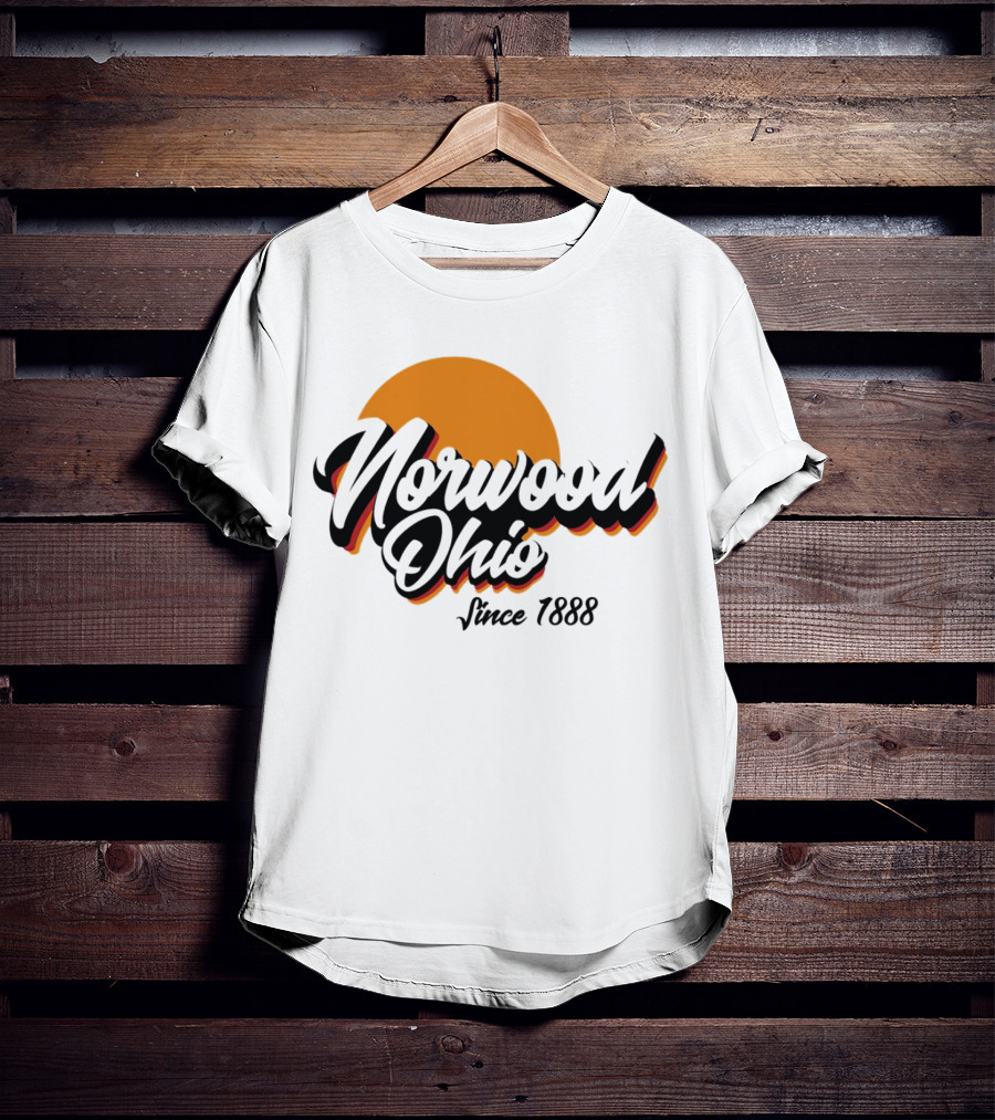 Norwood Ohio Since 1888 Retro Sunset T-Shirt