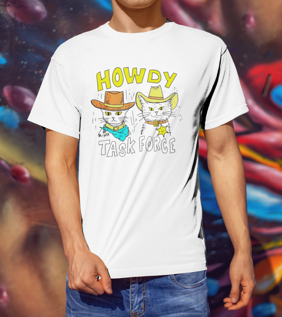 Howdy Cat Task Force Cowboy Cats T-Shirt