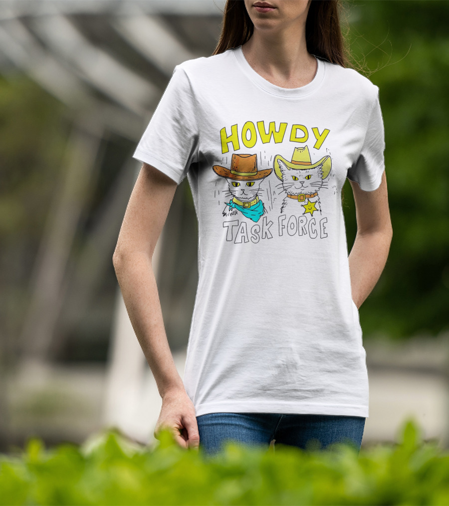 Howdy Cat Task Force Cowboy Cats T-Shirt