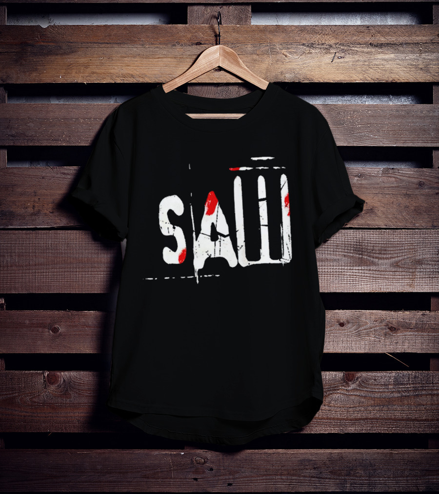 Saw Horror Bloody Lettering T-Shirt