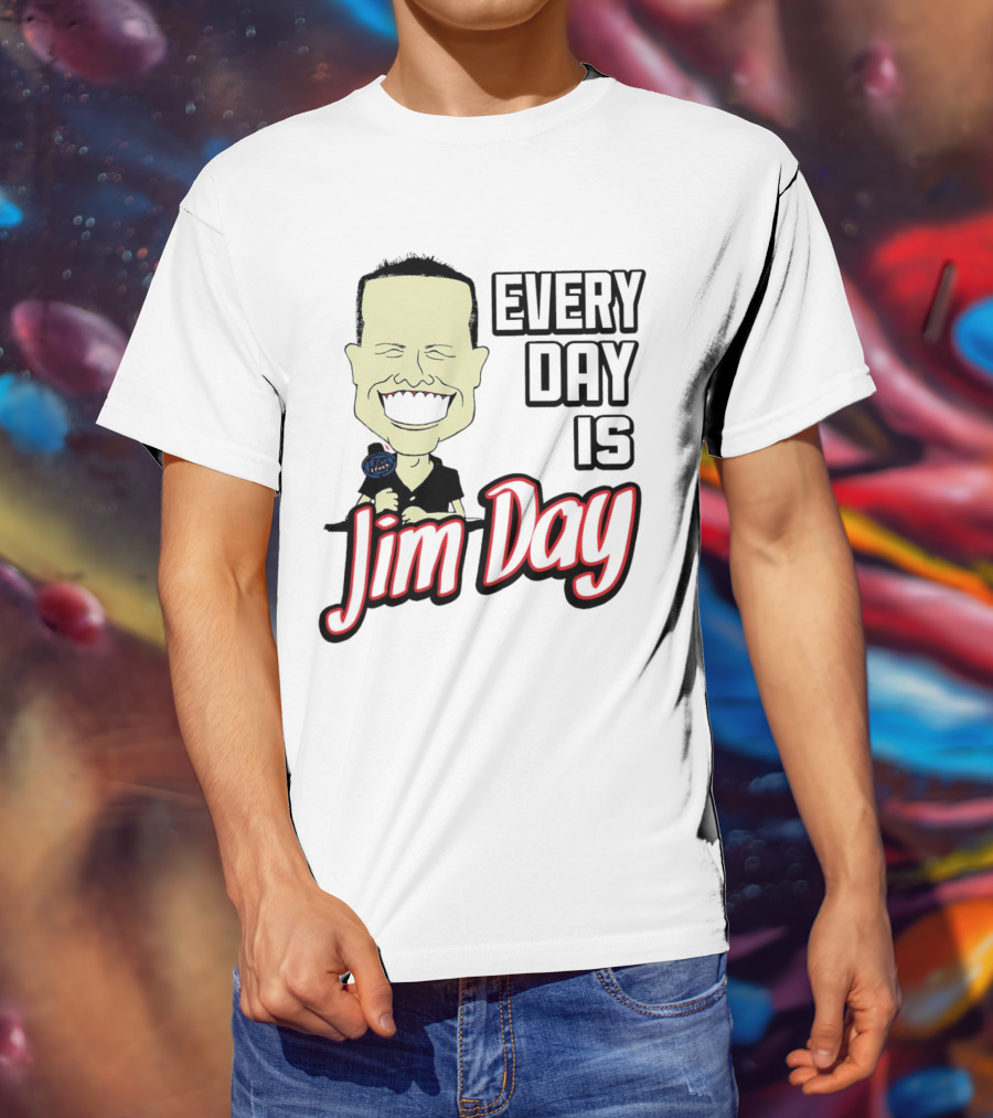 Every Day Is Jim Day Face Character Cartoon T-Shirt