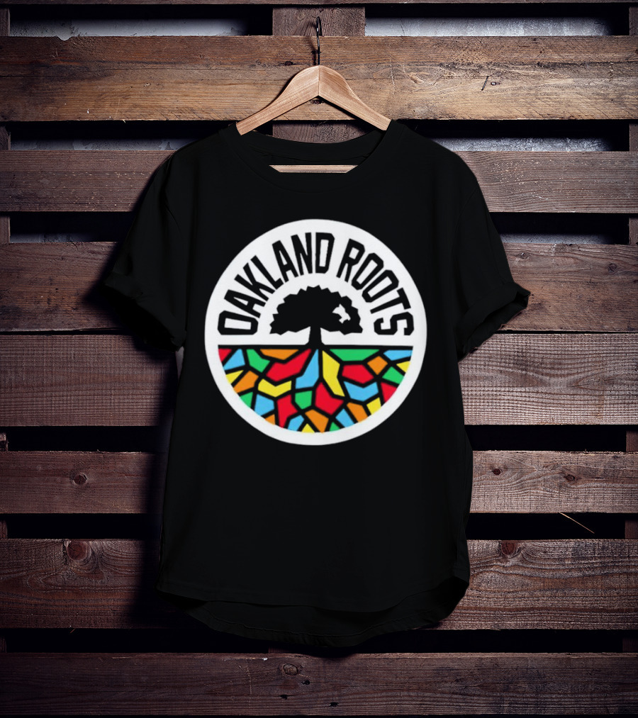 Oakland Roots Tree With Colorful Geometric T-Shirt