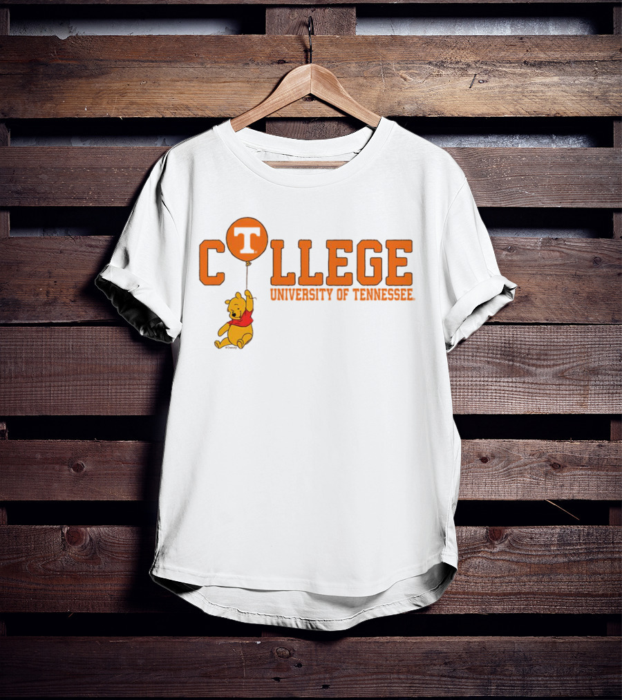 Tennessee Volunteers University Of Tennessee Pooh College Balloon T-Shirt