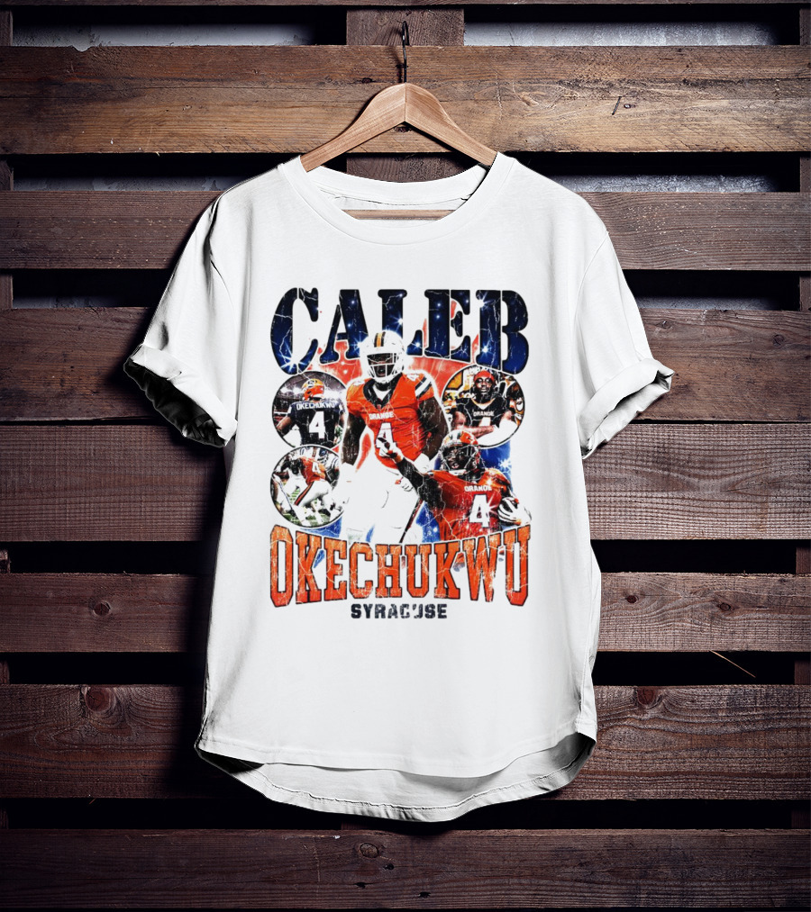 Caleb Okechukwu Syracuse Orange Football Vintage 4 T-Shirt