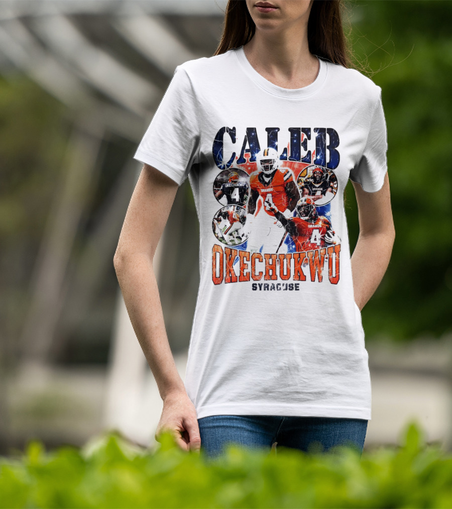 Caleb Okechukwu Syracuse Orange Football Vintage 4 T-Shirt