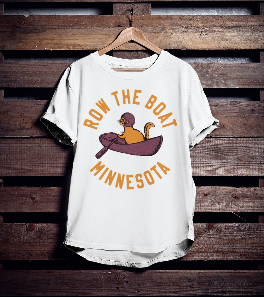 Row The Boat Minnesota Gopher In A Canoe T-Shirt