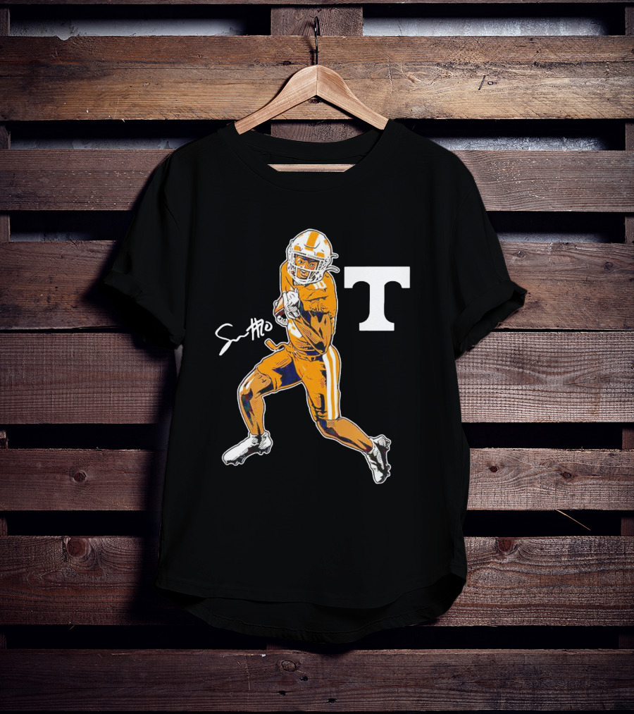 Squirrel White Tennessee Volunteers Football Superstar Pose T-Shirt