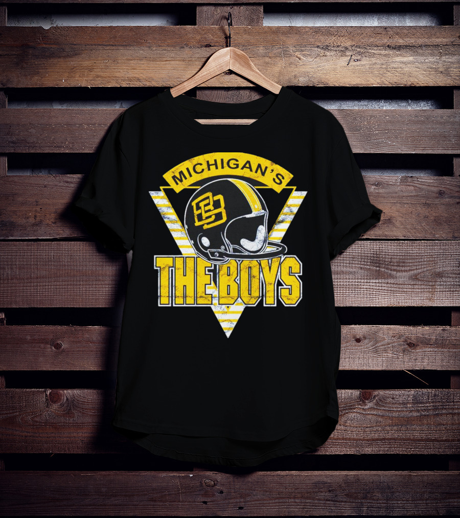 Michigan's The Boys Football Helmet T-Shirt