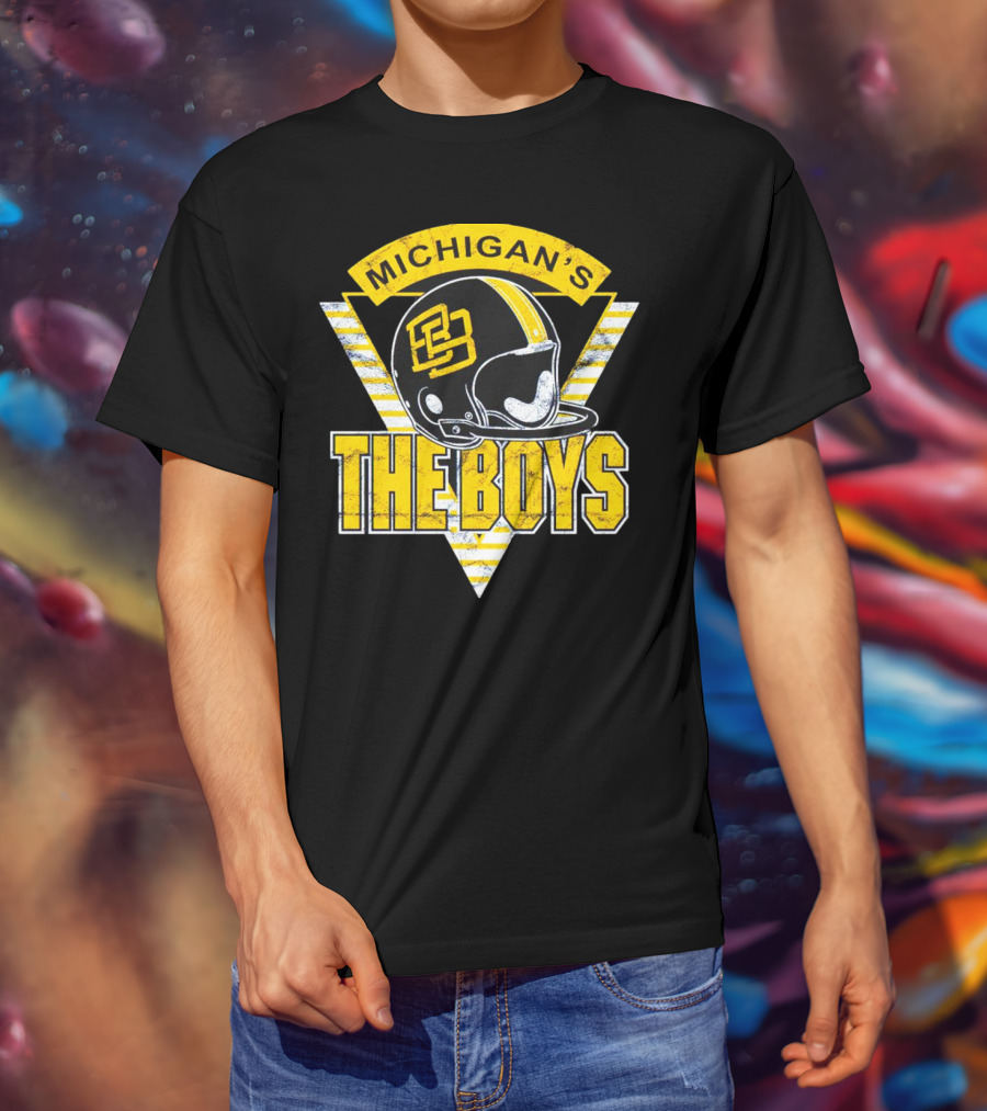 Michigan's The Boys Football Helmet T-Shirt