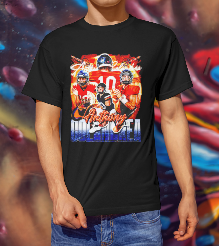 Anthony Colandrea Virginia Cavaliers Football Vintage Number 10 T-Shirt