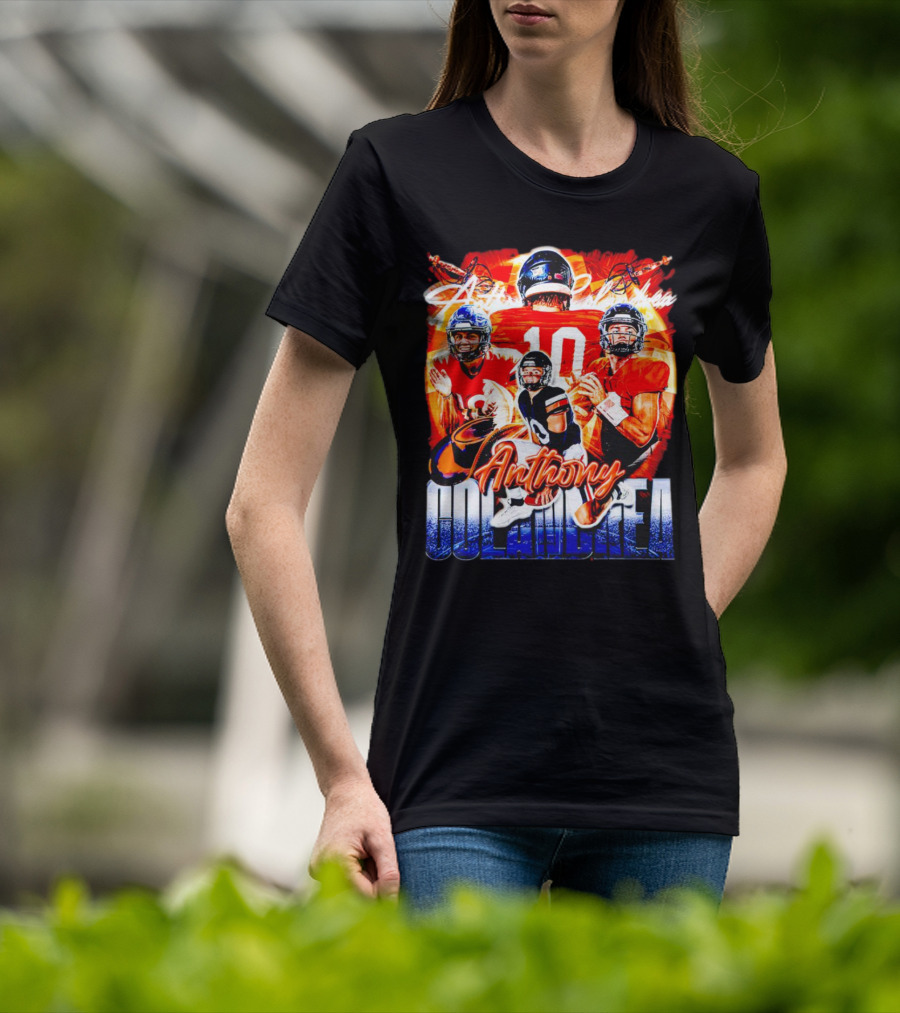 Anthony Colandrea Virginia Cavaliers Football Vintage Number 10 T-Shirt