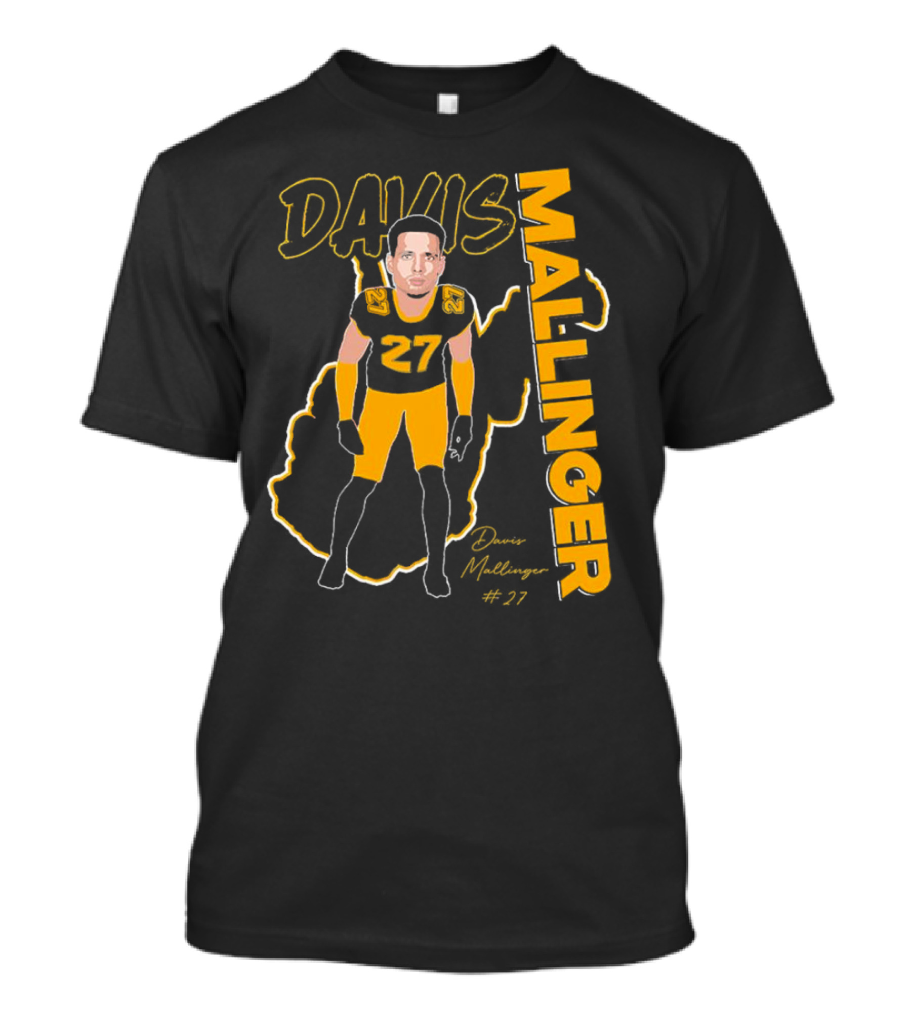 Davis Mallinger West Virginia #27 Football Signature T-Shirt