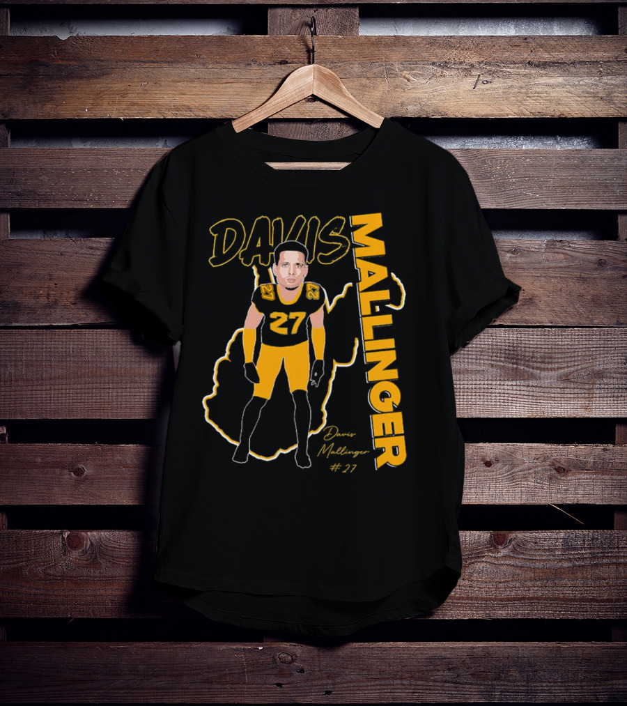 Davis Mallinger West Virginia #27 Football Signature T-Shirt