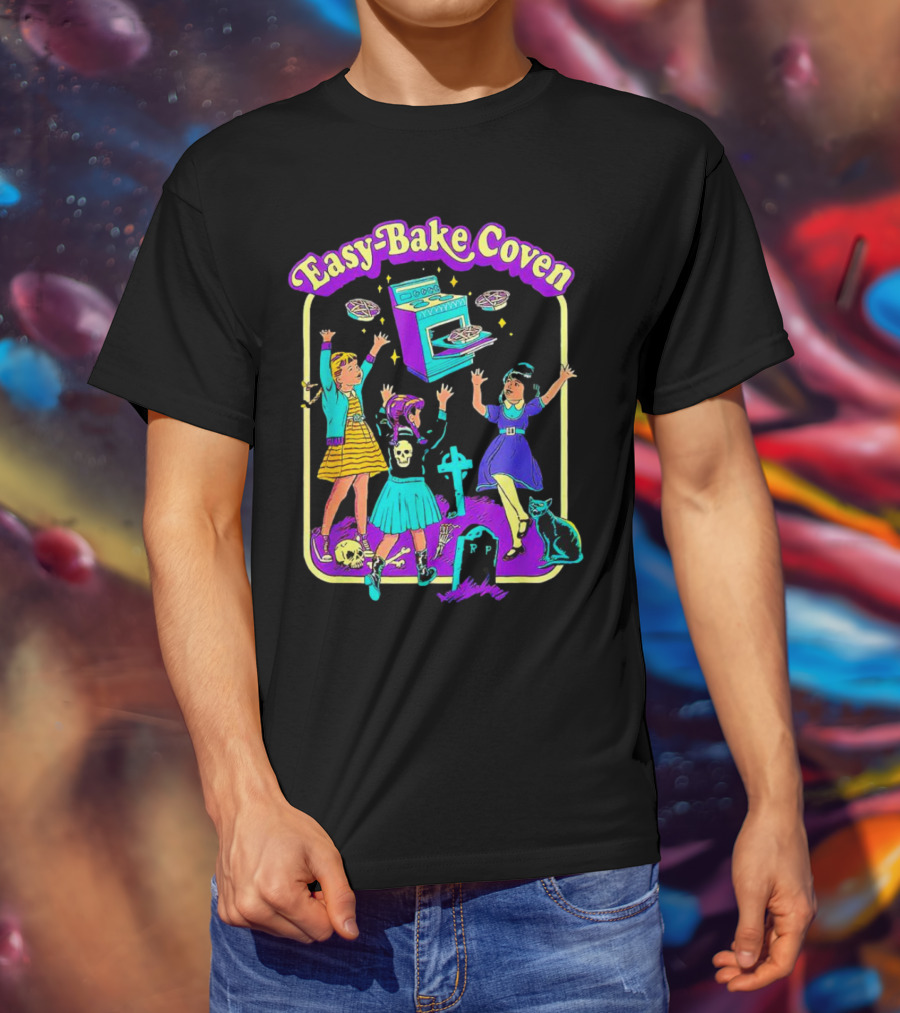 Easy-Bake Coven Witch Halloween Party With Spooky Baking And Cats T-Shirt