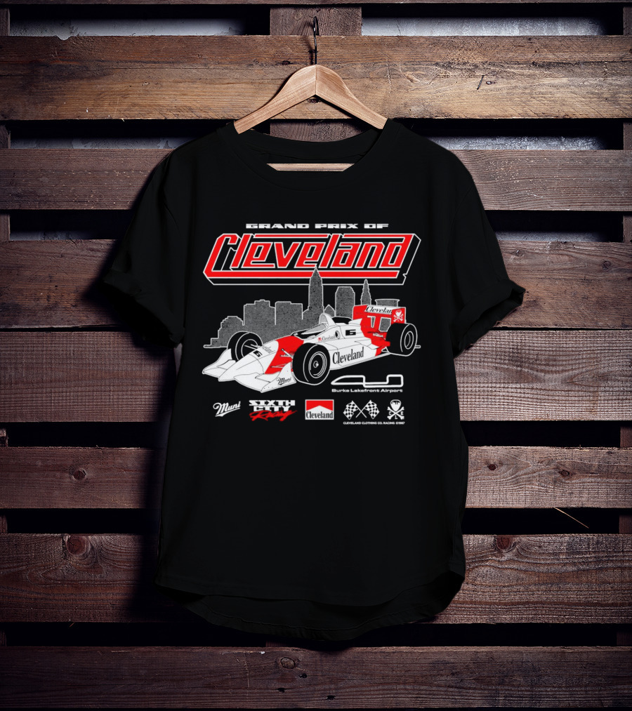 Grand Prix Of Cleveland Sixth City Racing Burke Lakefront Airport Cleveland Clothing Racing 1987 T-Shirt
