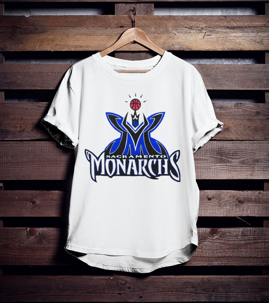 Sacramento Monarchs Basketball Logo Emblem T-Shirt