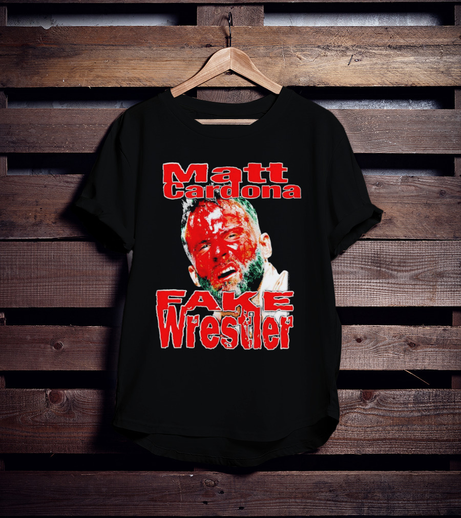 Matt Cardona Bloodied Face Fake Wrestler T-Shirt