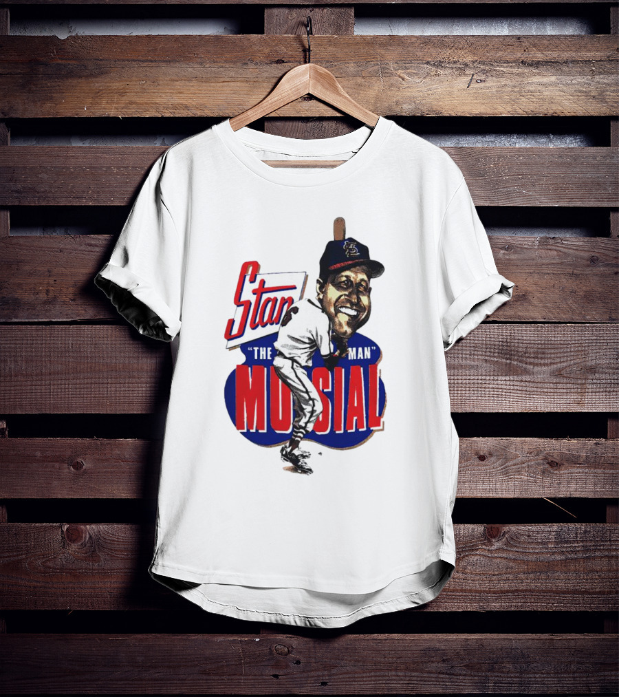 Stan Musial The Man St. Louis Cardinals Caricature T-Shirt
