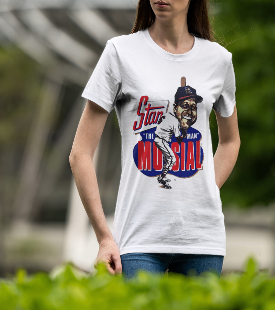 Stan Musial The Man St. Louis Cardinals Caricature T-Shirt