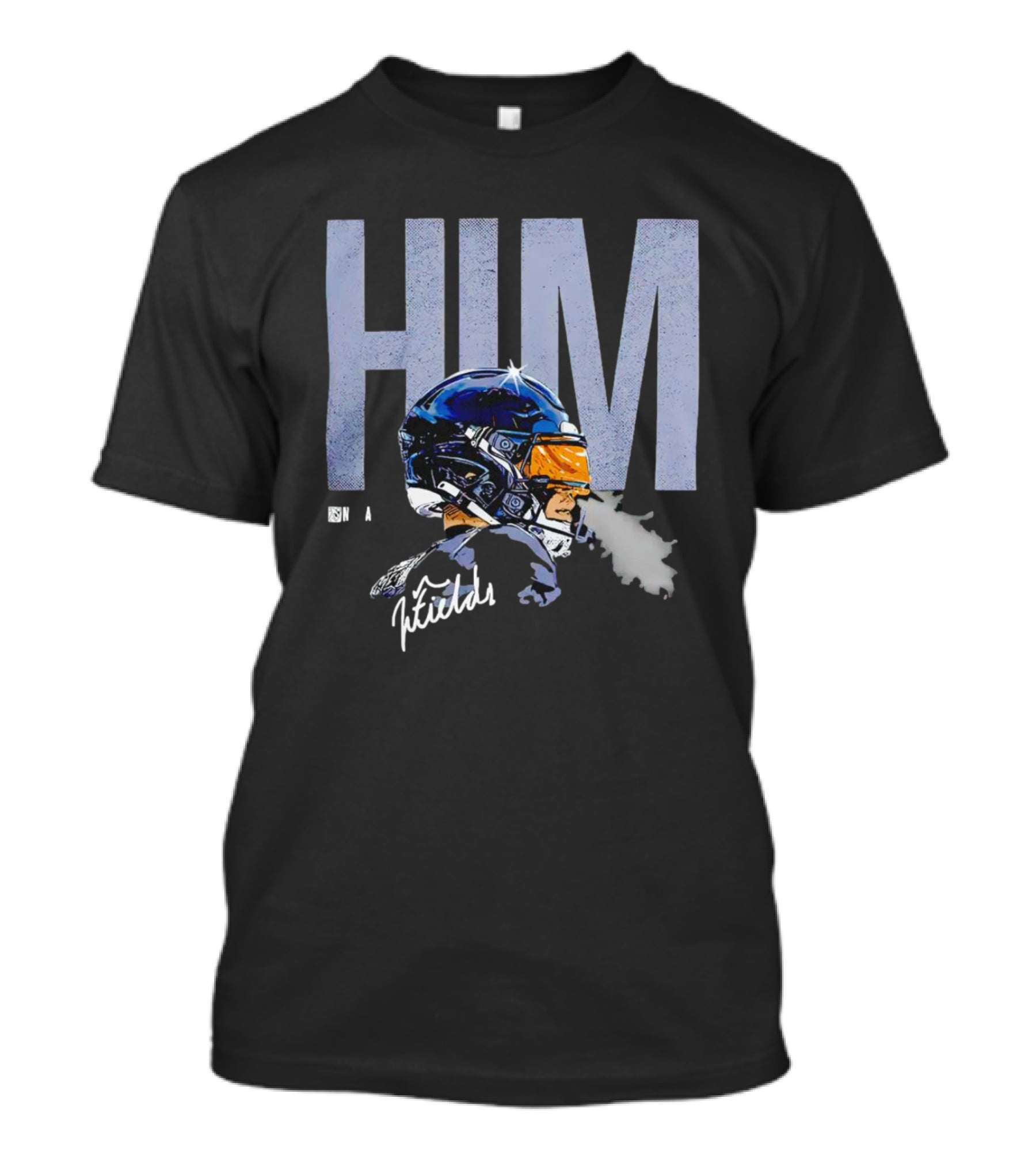 HIM Justin Fields Chicago Football Player Signature T-Shirt