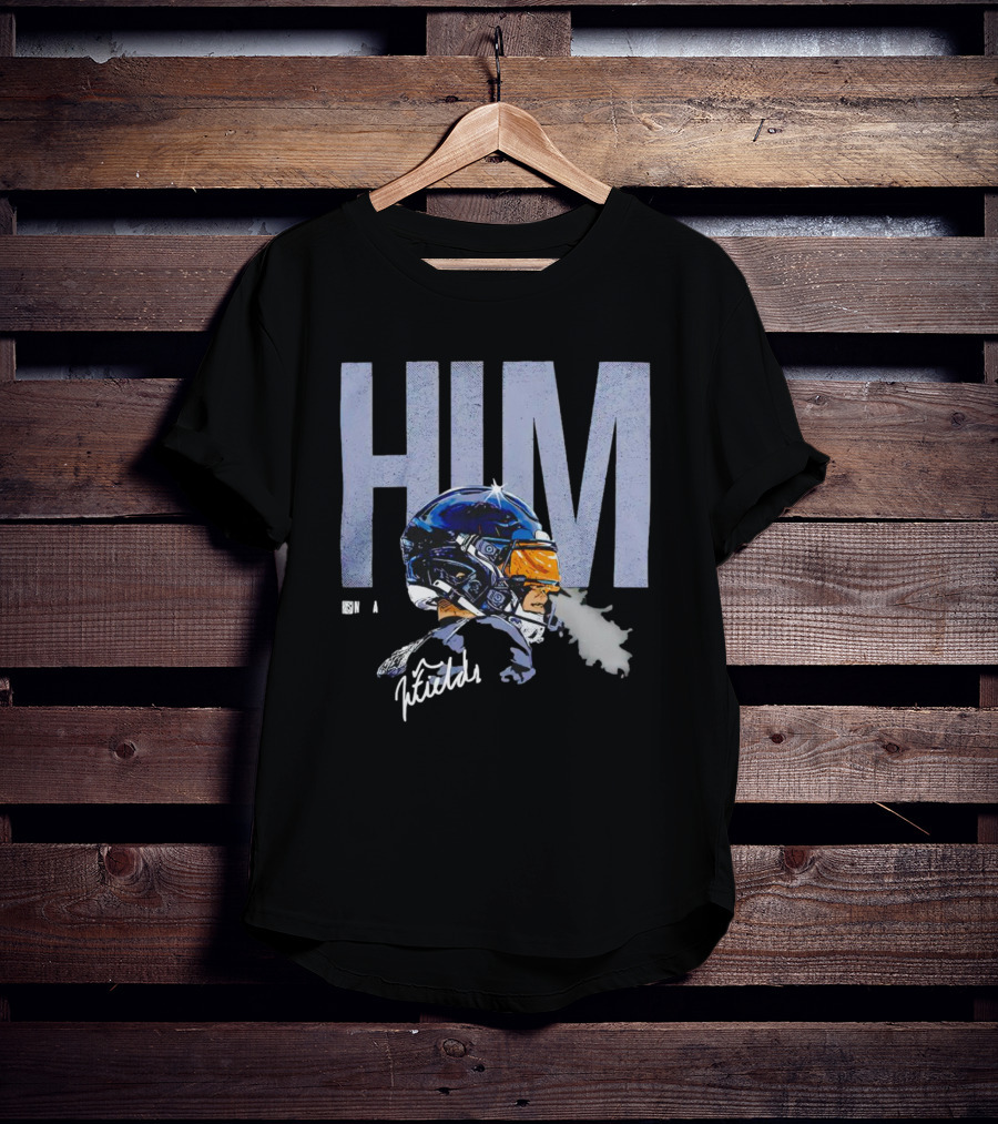 HIM Justin Fields Chicago Football Player Signature T-Shirt