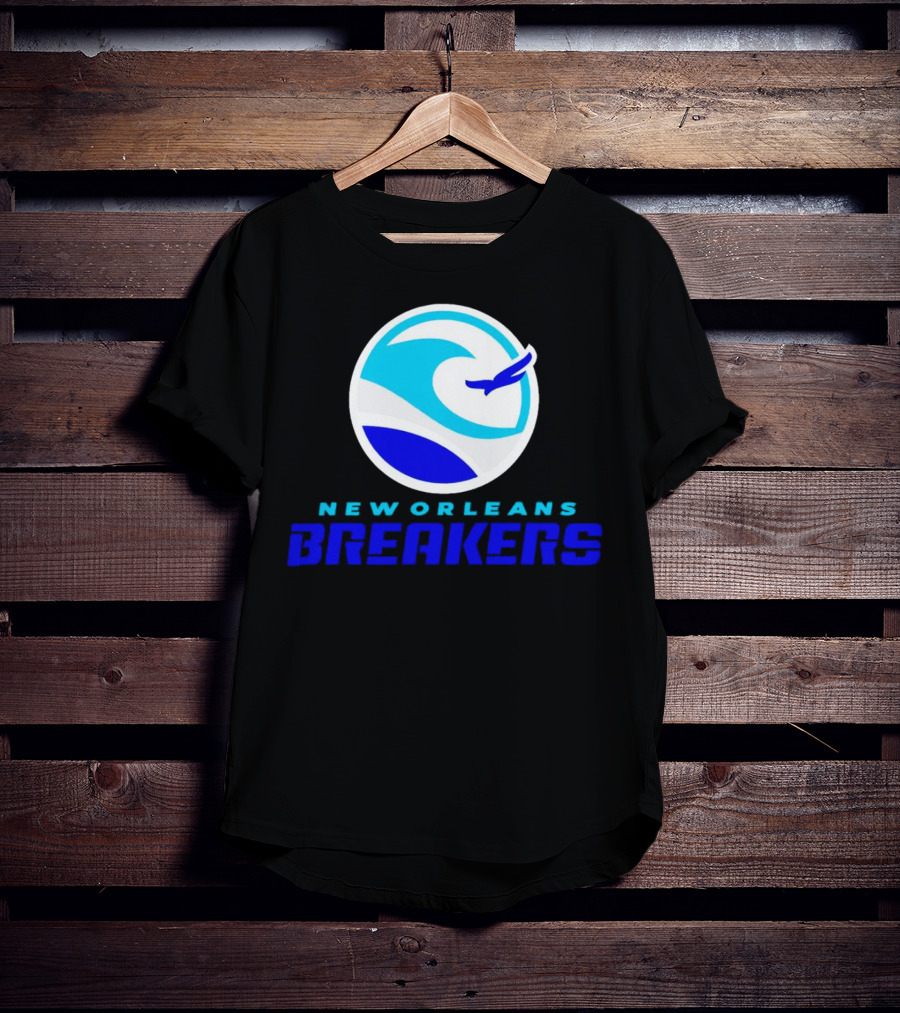 New Orleans Breakers Authentic Sideline Wave Logo Sportswear T-Shirt