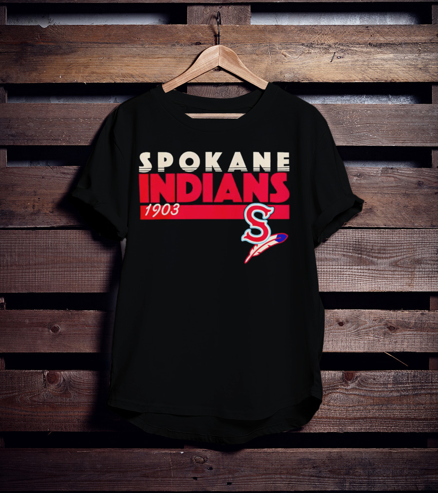 Spokane Indians 1903 S Logo Denim Pigment Dyed T-Shirt