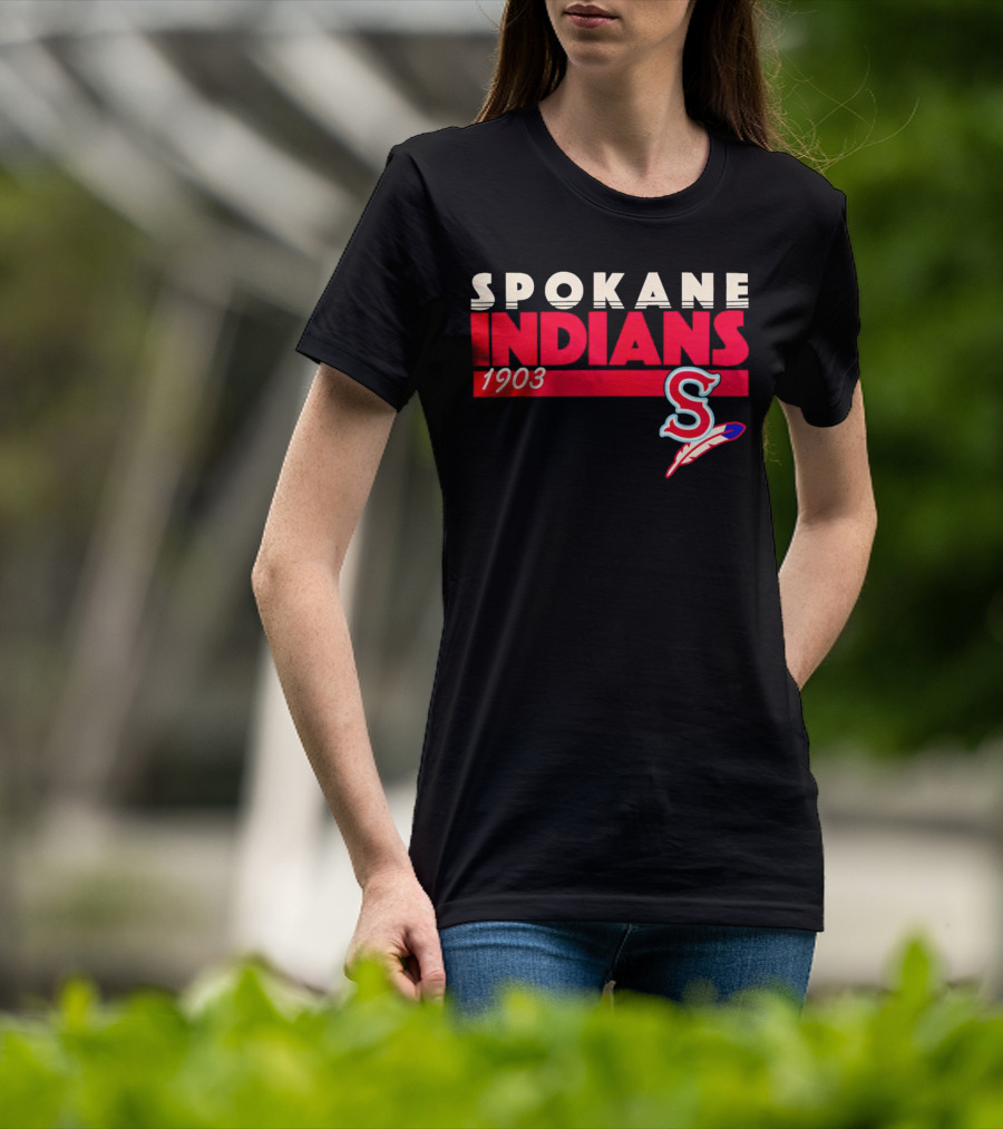 Spokane Indians 1903 S Logo Denim Pigment Dyed T-Shirt