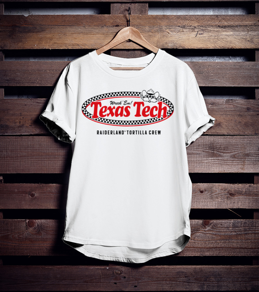 Wreck 'Em Texas Tech Raiderland Tortilla Crew Oval Badge T-Shirt
