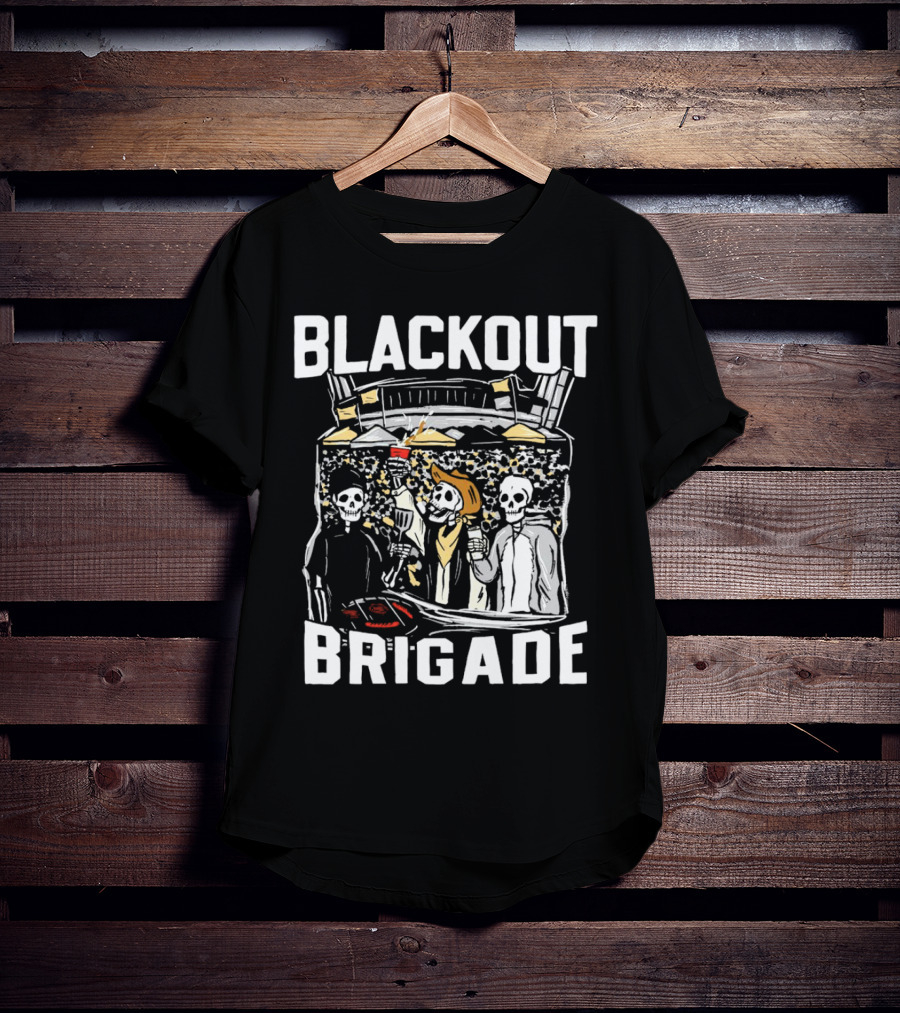 Blackout Brigade Colorado Buffaloes Football Stadium Skeletons Party T-Shirt