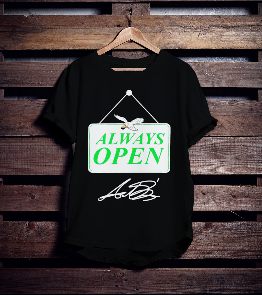 Eagles Autism Foundation Always Open Sign With Eagle And Signature T-Shirt