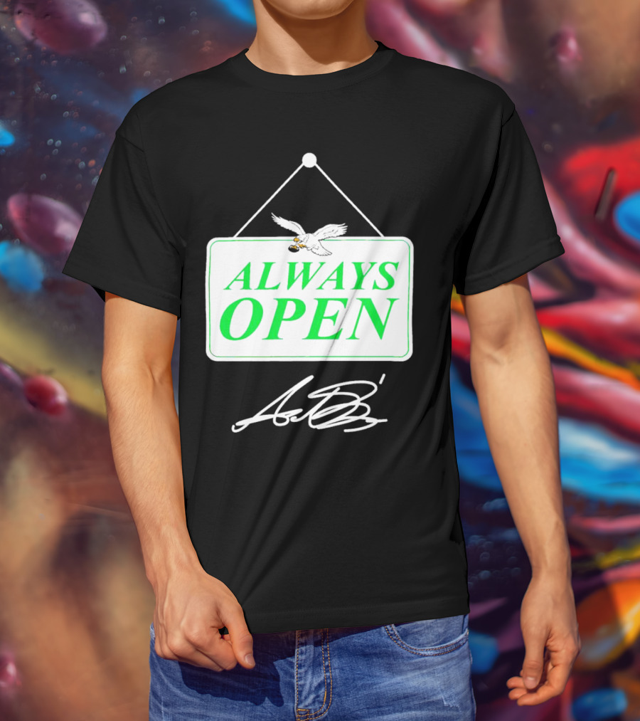 Eagles Autism Foundation Always Open Sign With Eagle And Signature T-Shirt