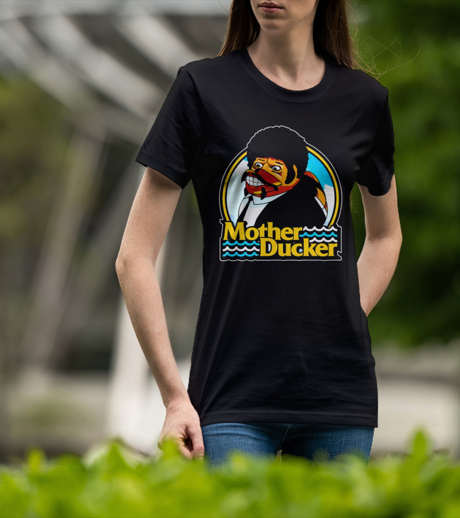 Mother Ducker Retro Cartoon Character Mashup T-Shirt