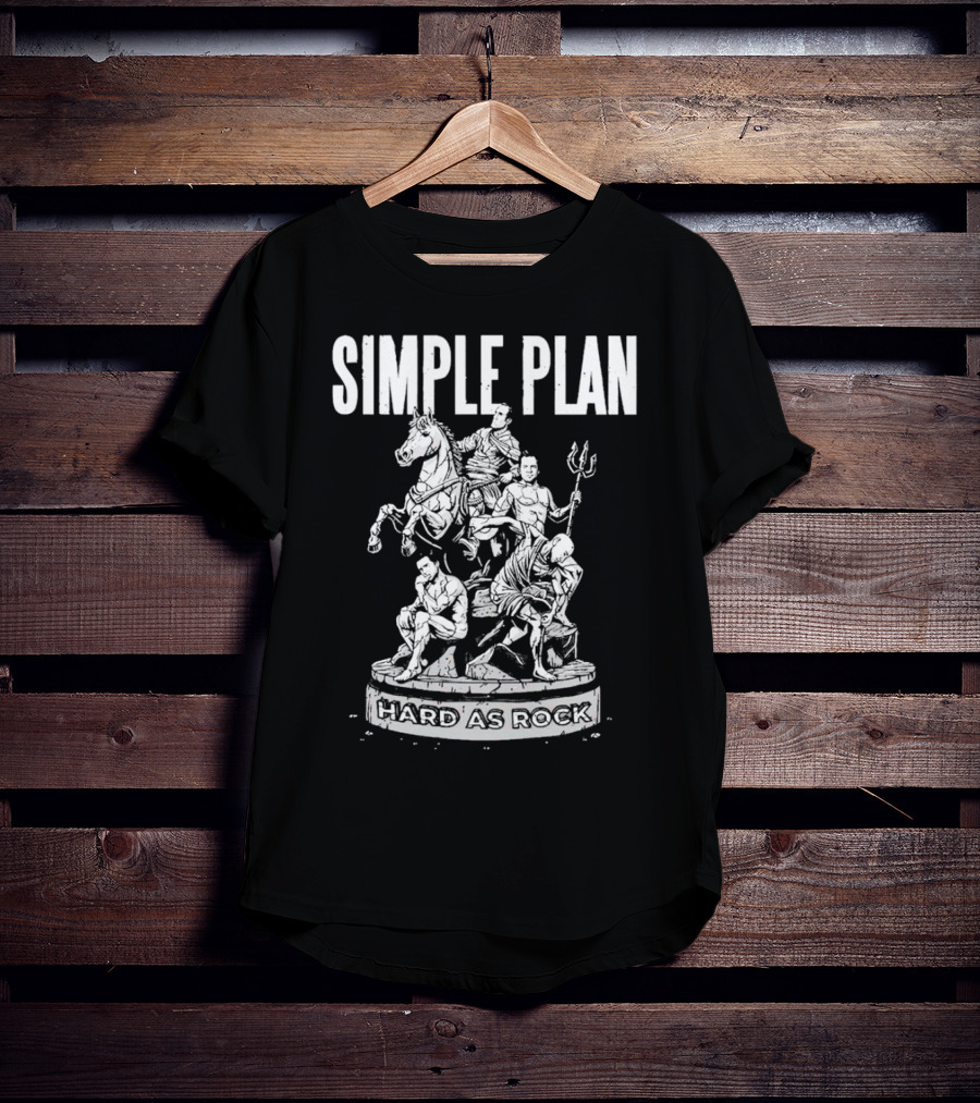 Simple Plan Hard As Rock Statue T-Shirt