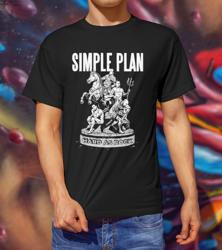 Simple Plan Hard As Rock Statue T-Shirt