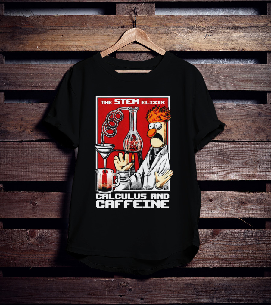 The STEM Elixir Calculus And Caffeine Beaker Character T-Shirt