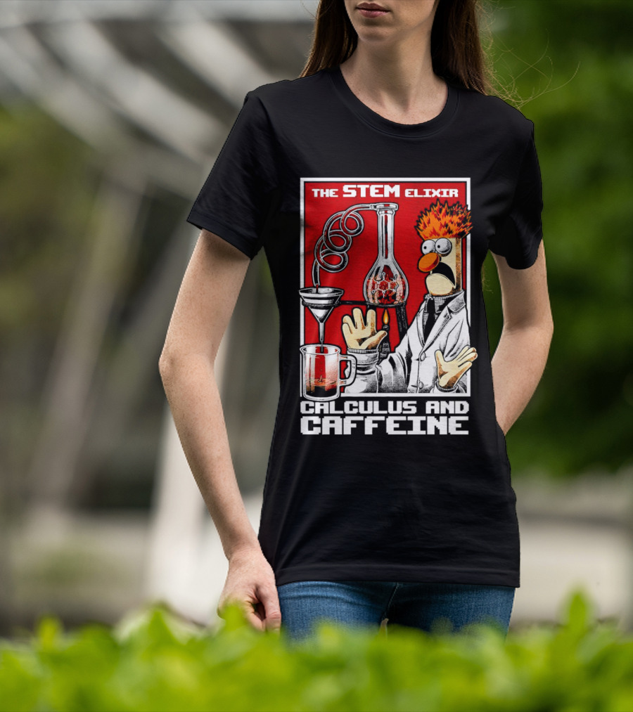 The STEM Elixir Calculus And Caffeine Beaker Character T-Shirt